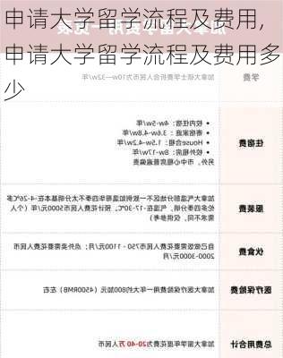 申请大学留学流程及费用,申请大学留学流程及费用多少