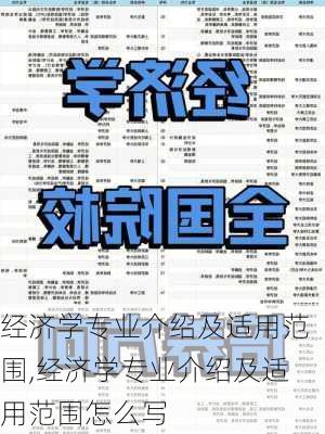 经济学专业介绍及适用范围,经济学专业介绍及适用范围怎么写