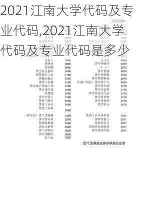 2021江南大学代码及专业代码,2021江南大学代码及专业代码是多少