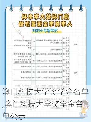 澳门科技大学奖学金名单,澳门科技大学奖学金名单公示