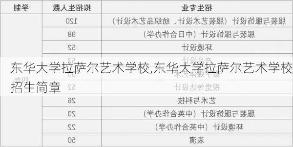 东华大学拉萨尔艺术学校,东华大学拉萨尔艺术学校招生简章