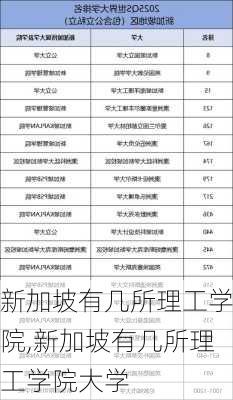 新加坡有几所理工学院,新加坡有几所理工学院大学