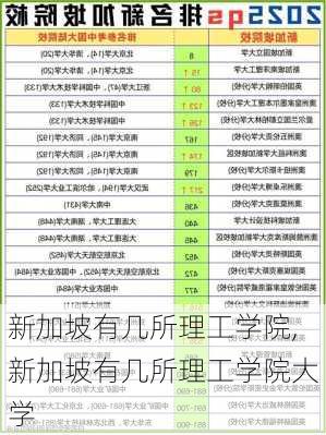 新加坡有几所理工学院,新加坡有几所理工学院大学