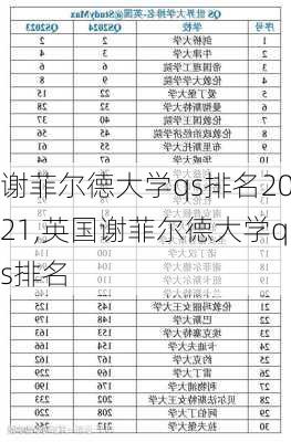 谢菲尔德大学qs排名2021,英国谢菲尔德大学qs排名