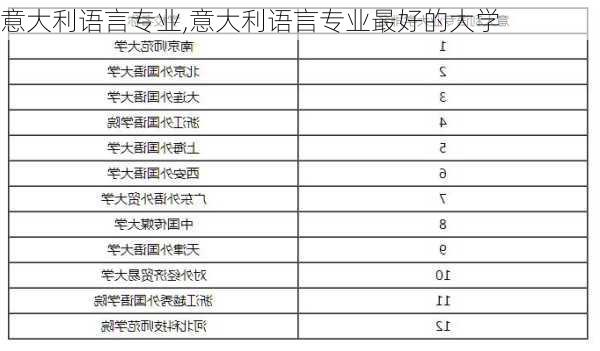 意大利语言专业,意大利语言专业最好的大学