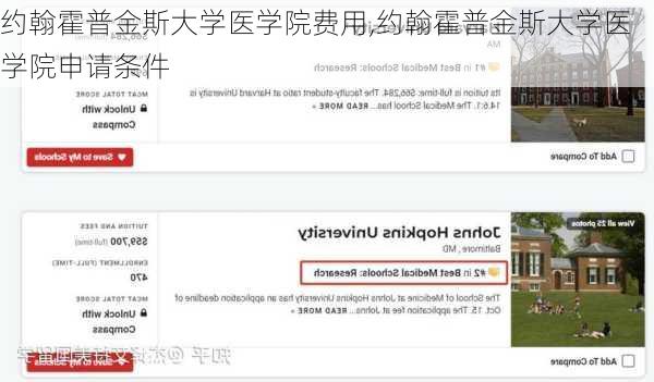 约翰霍普金斯大学医学院费用,约翰霍普金斯大学医学院申请条件