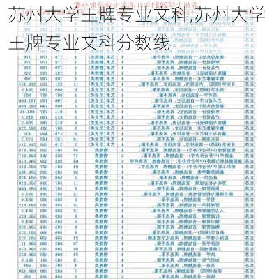 苏州大学王牌专业文科,苏州大学王牌专业文科分数线