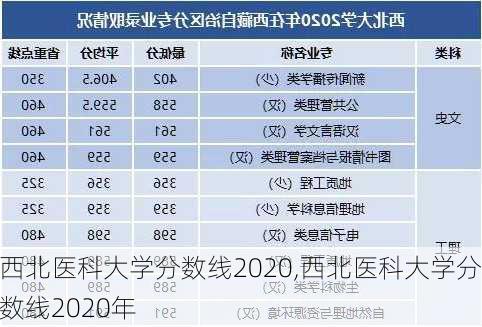 西北医科大学分数线2020,西北医科大学分数线2020年