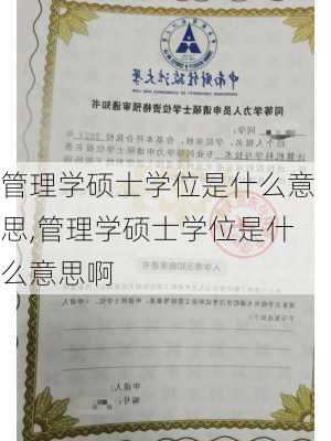 管理学硕士学位是什么意思,管理学硕士学位是什么意思啊