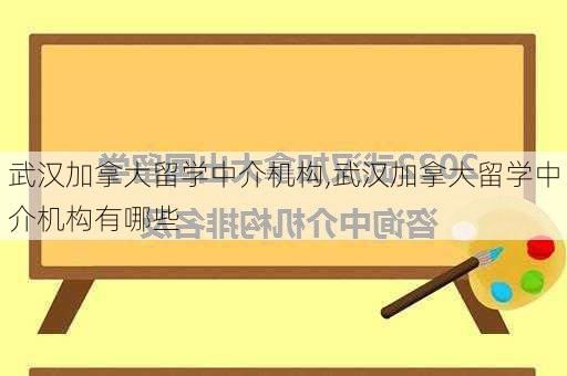 武汉加拿大留学中介机构,武汉加拿大留学中介机构有哪些