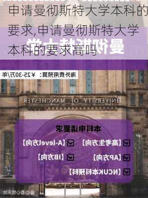 申请曼彻斯特大学本科的要求,申请曼彻斯特大学本科的要求高吗