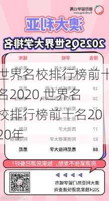 世界名校排行榜前十名2020,世界名校排行榜前十名2020年