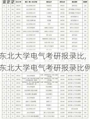 东北大学电气考研报录比,东北大学电气考研报录比例