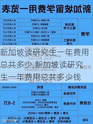 新加坡读研究生一年费用总共多少,新加坡读研究生一年费用总共多少钱