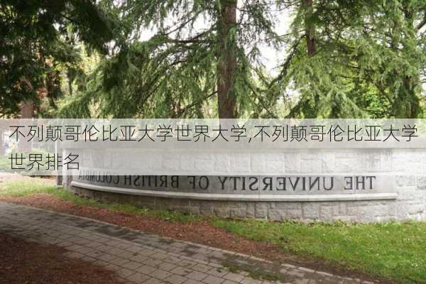 不列颠哥伦比亚大学世界大学,不列颠哥伦比亚大学世界排名