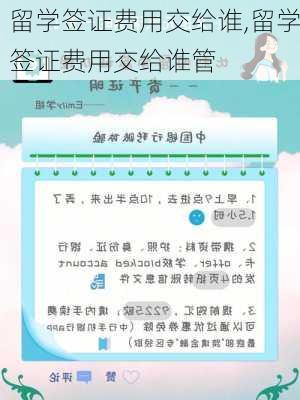 留学签证费用交给谁,留学签证费用交给谁管