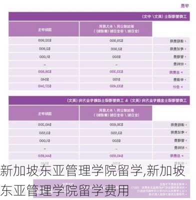 新加坡东亚管理学院留学,新加坡东亚管理学院留学费用