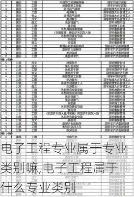 电子工程专业属于专业类别嘛,电子工程属于什么专业类别