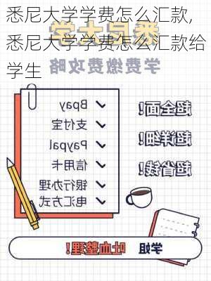 悉尼大学学费怎么汇款,悉尼大学学费怎么汇款给学生