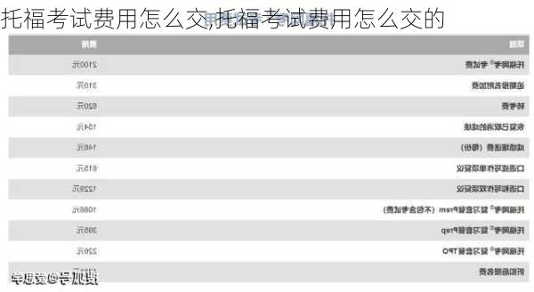 托福考试费用怎么交,托福考试费用怎么交的