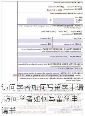 访问学者如何写留学申请,访问学者如何写留学申请书