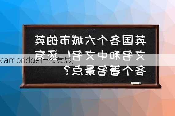 cambridge什么意思,