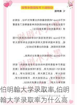 伯明翰大学录取率,伯明翰大学录取率为什么高