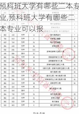 预科班大学有哪些二本专业,预科班大学有哪些二本专业可以报