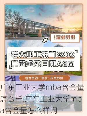 广东工业大学mba含金量怎么样,广东工业大学mba含金量怎么样啊