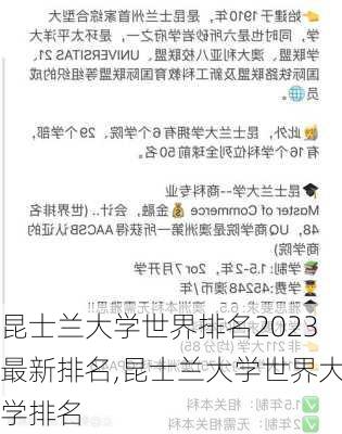 昆士兰大学世界排名2023最新排名,昆士兰大学世界大学排名