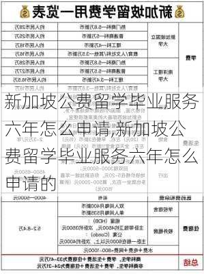 新加坡公费留学毕业服务六年怎么申请,新加坡公费留学毕业服务六年怎么申请的