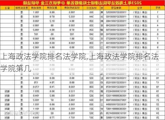 上海政法学院排名法学院,上海政法学院排名法学院第几