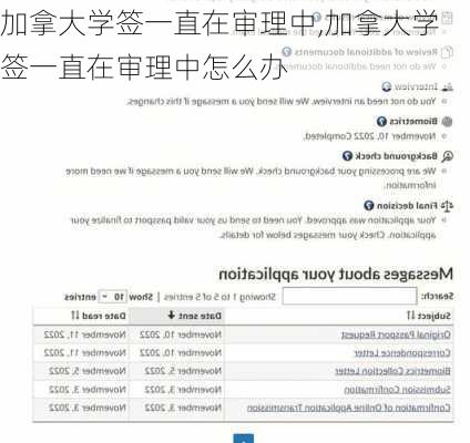 加拿大学签一直在审理中,加拿大学签一直在审理中怎么办