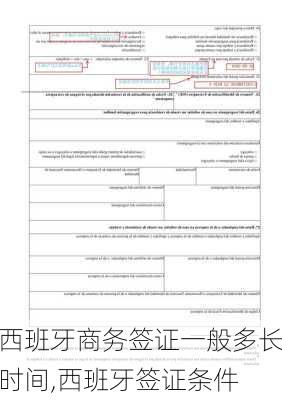 西班牙商务签证一般多长时间,西班牙签证条件