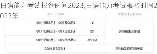 日语能力考试报名时间2023,日语能力考试报名时间2023年