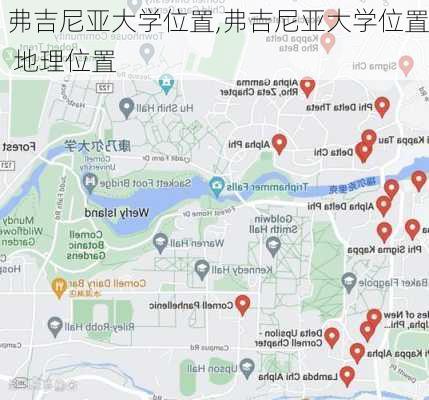 弗吉尼亚大学位置,弗吉尼亚大学位置 地理位置