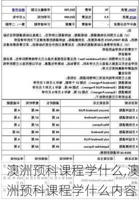 澳洲预科课程学什么,澳洲预科课程学什么内容