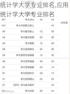 统计学大学专业排名,应用统计学大学专业排名