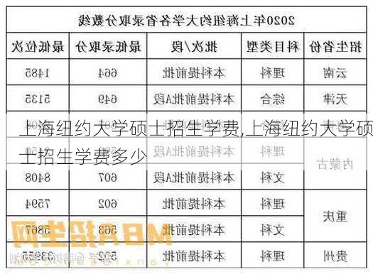 上海纽约大学硕士招生学费,上海纽约大学硕士招生学费多少