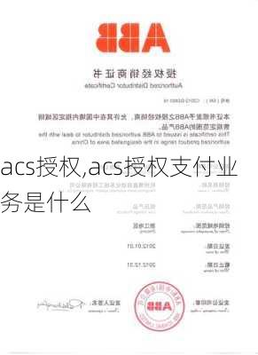 acs授权,acs授权支付业务是什么