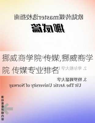 挪威商学院 传媒,挪威商学院 传媒专业排名