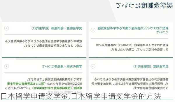 日本留学申请奖学金,日本留学申请奖学金的方法