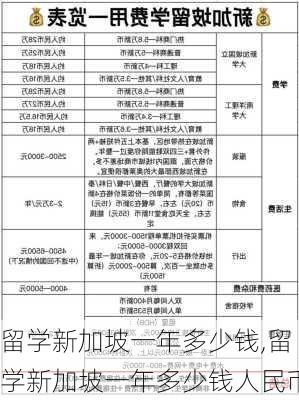 留学新加坡一年多少钱,留学新加坡一年多少钱人民币