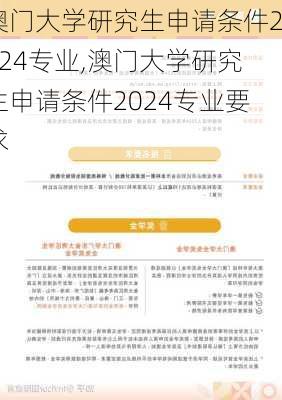 澳门大学研究生申请条件2024专业,澳门大学研究生申请条件2024专业要求