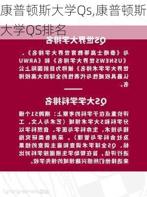 康普顿斯大学Qs,康普顿斯大学QS排名