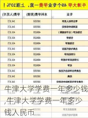 牛津大学学费一年多少钱,牛津大学学费一年多少钱人民币