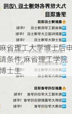 麻省理工大学博士后申请条件,麻省理工学院博士生