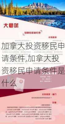 加拿大投资移民申请条件,加拿大投资移民申请条件是什么