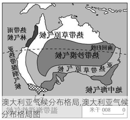 澳大利亚气候分布格局,澳大利亚气候分布格局图