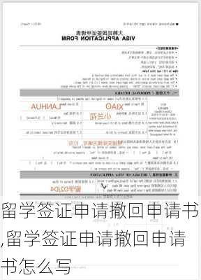 留学签证申请撤回申请书,留学签证申请撤回申请书怎么写